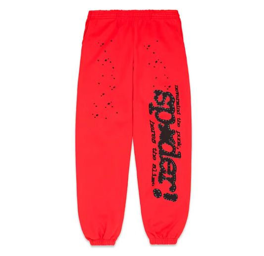 Sp5der P*NK V2 Sweatpant Red/Yellow