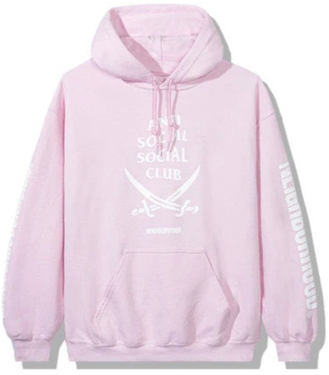 Anti Social Social Club x Neighborhood 6IX Hoodie Pink