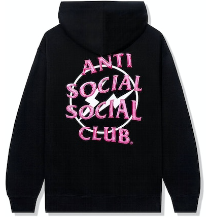 Anti Social Social Club x Fragment Precious Petals Hoodie Black Pink