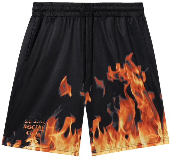 Anti Social Social Club BBQ Mesh Shorts Black