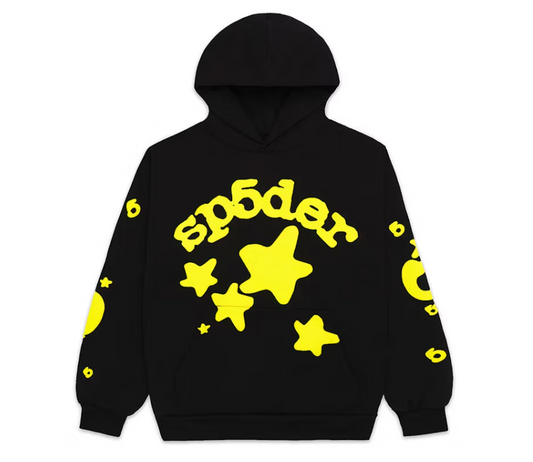 Sp5der Beluga Hoodie Onyx/Yellow