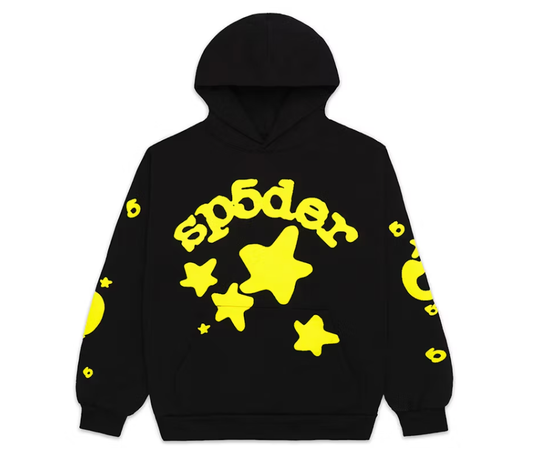 Sp5der Beluga Hoodie Onyx/Yellow