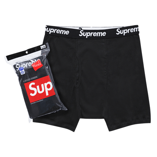 Supreme x Hanes Boxer Briefs (4 Pack) Black