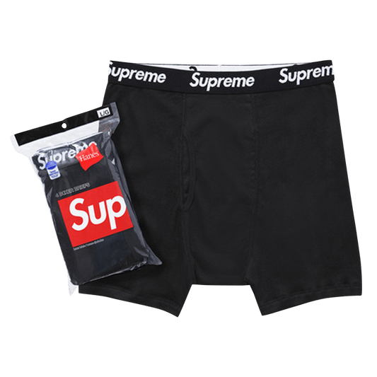Supreme x Hanes Boxer Briefs (4 Pack) Black
