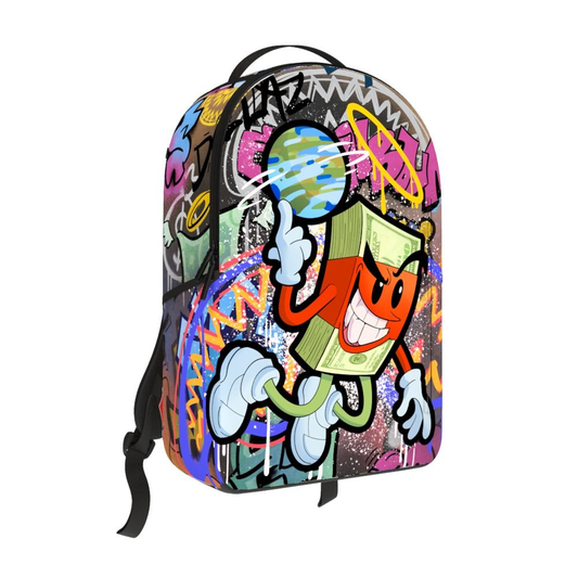 Sprayground Money Makes the World go Round Backpack Multi