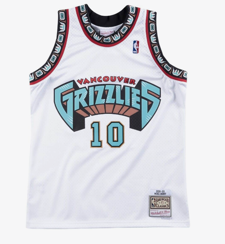 M&N Vancouver Grizzlies Mike Bibby Swingman Jersey (1998-99/Home)