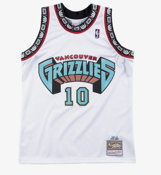 M&N Vancouver Grizzlies Mike Bibby Swingman Jersey (1998-99/Home)