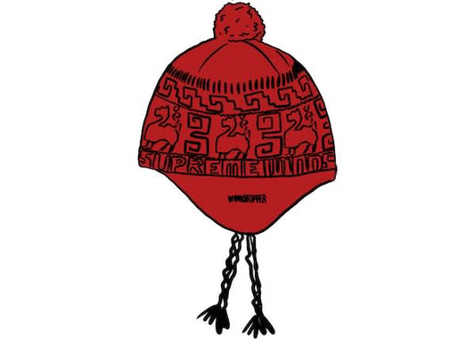 Supreme Chullo Windstopper Earflap Beanie Red