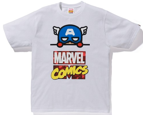 BAPE x Marvel Comics Captain America T-Shirt White