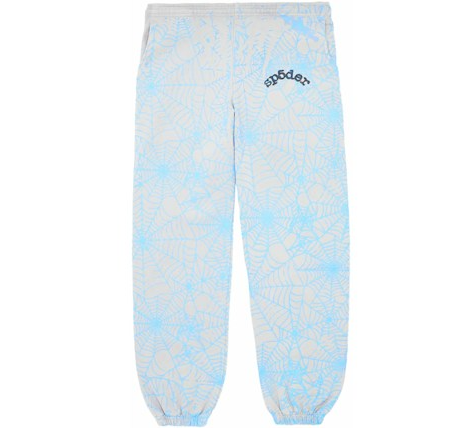 Sp5der AOP Web Sweatpants Heather Grey