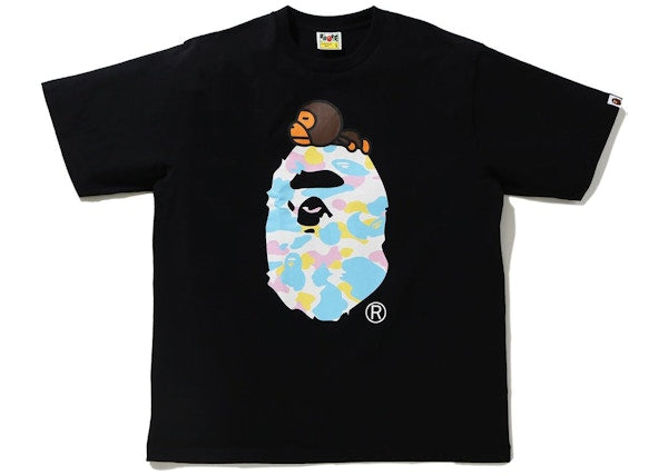 BAPE ABC Milo On Big Ape Head T-Shirt Black/Multi Camo