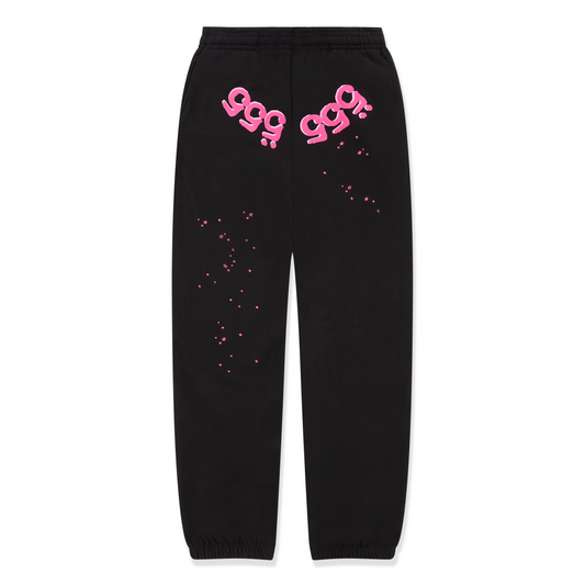 Sp5der Angel Number Sweatpants Black/Pink