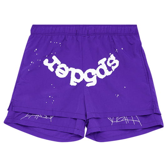 Sp5der Logo Short Grape