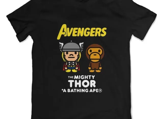 BAPE Avengers Milo Mighty Thor T-Shirt Black