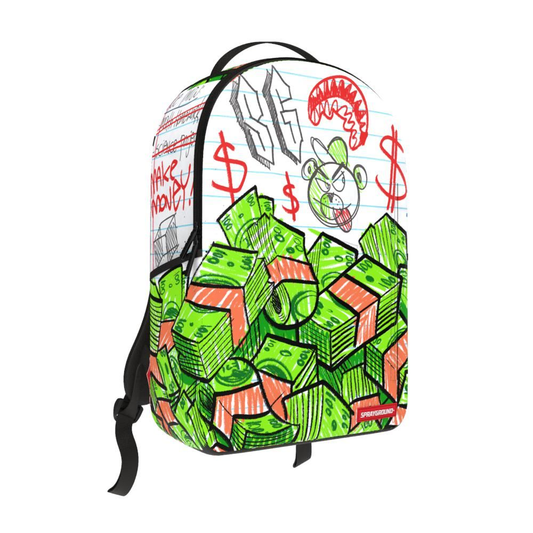 Sprayground Scribble Money Backpack White