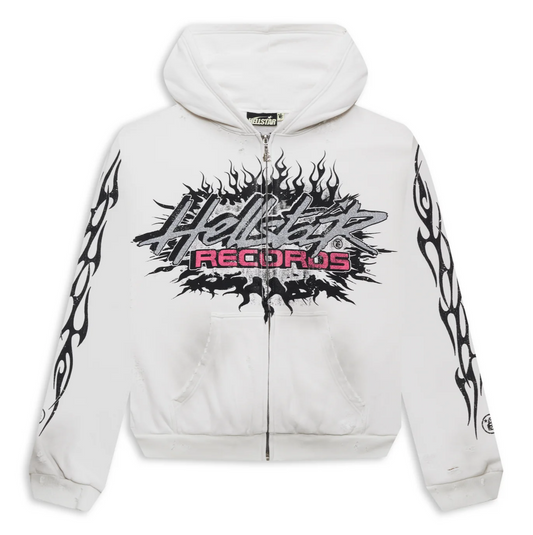 Hellstar Records Glitter Zip-Up White