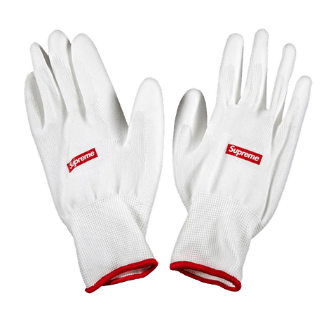 Supreme Rubberized Gloves White