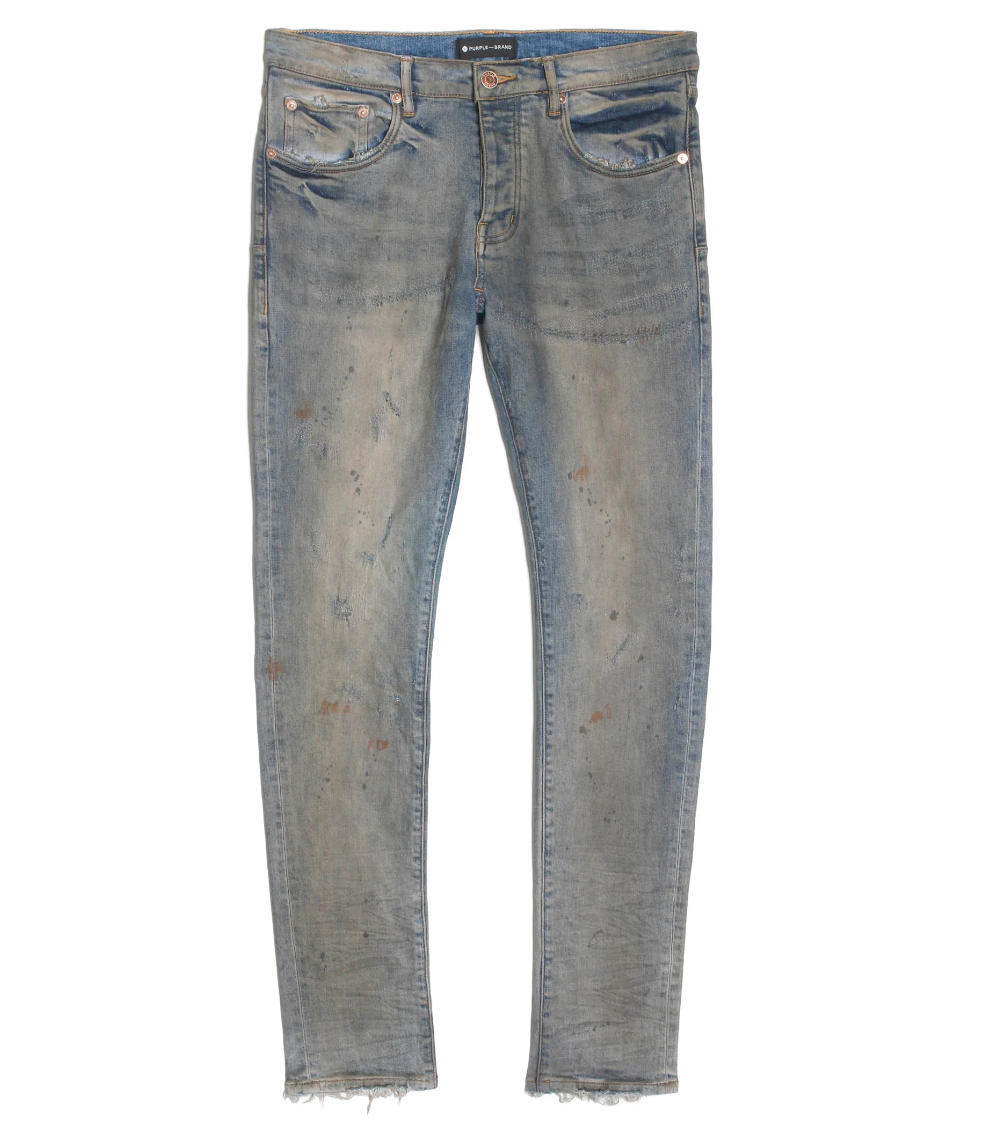 Purple Brand Indigo Oil Repair Jeans Indigo