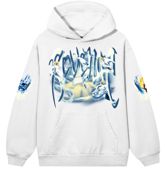 Revenge Angel Arch Logo Hoodie White