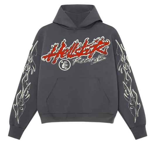 Hellstar Studios Records Tour Hoodie Faded Black