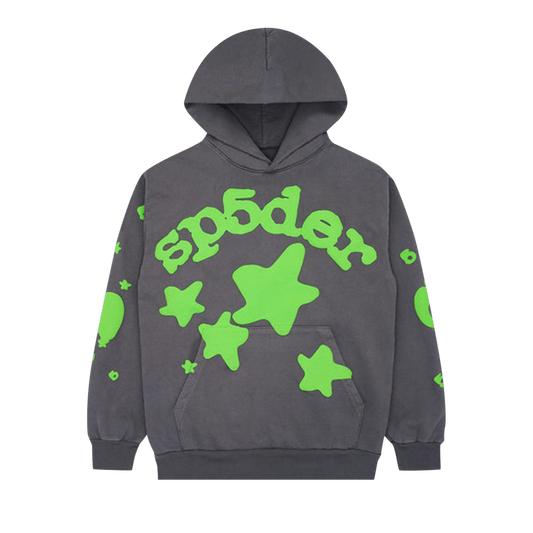 Sp5der Beluga Hoodie Slate Grey/Green