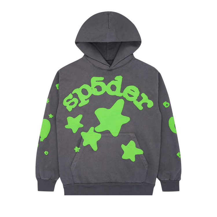 Sp5der Beluga Hoodie Slate Grey/Green
