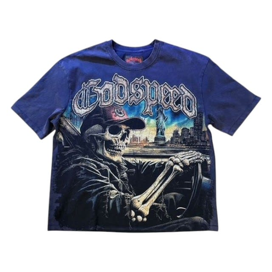 Godspeed Sightseeing T-Shirt Navy Wash