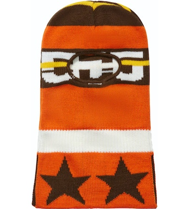 Sp5der Jacquard Knit Balaclava Orange
