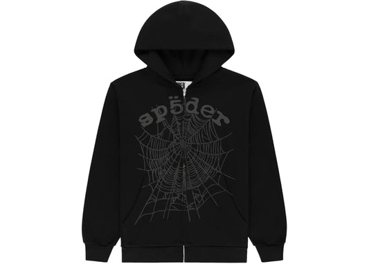 Sp5der OG Web V2 Zip Up Hoodie Phantom