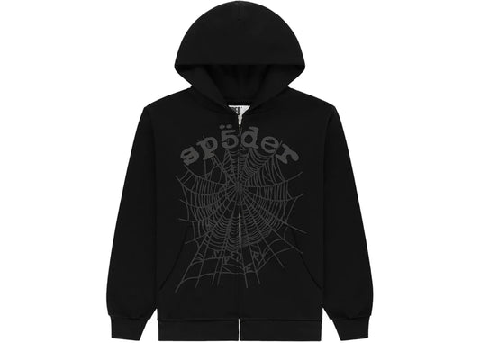 Sp5der OG Web V2 Zip Up Hoodie Phantom